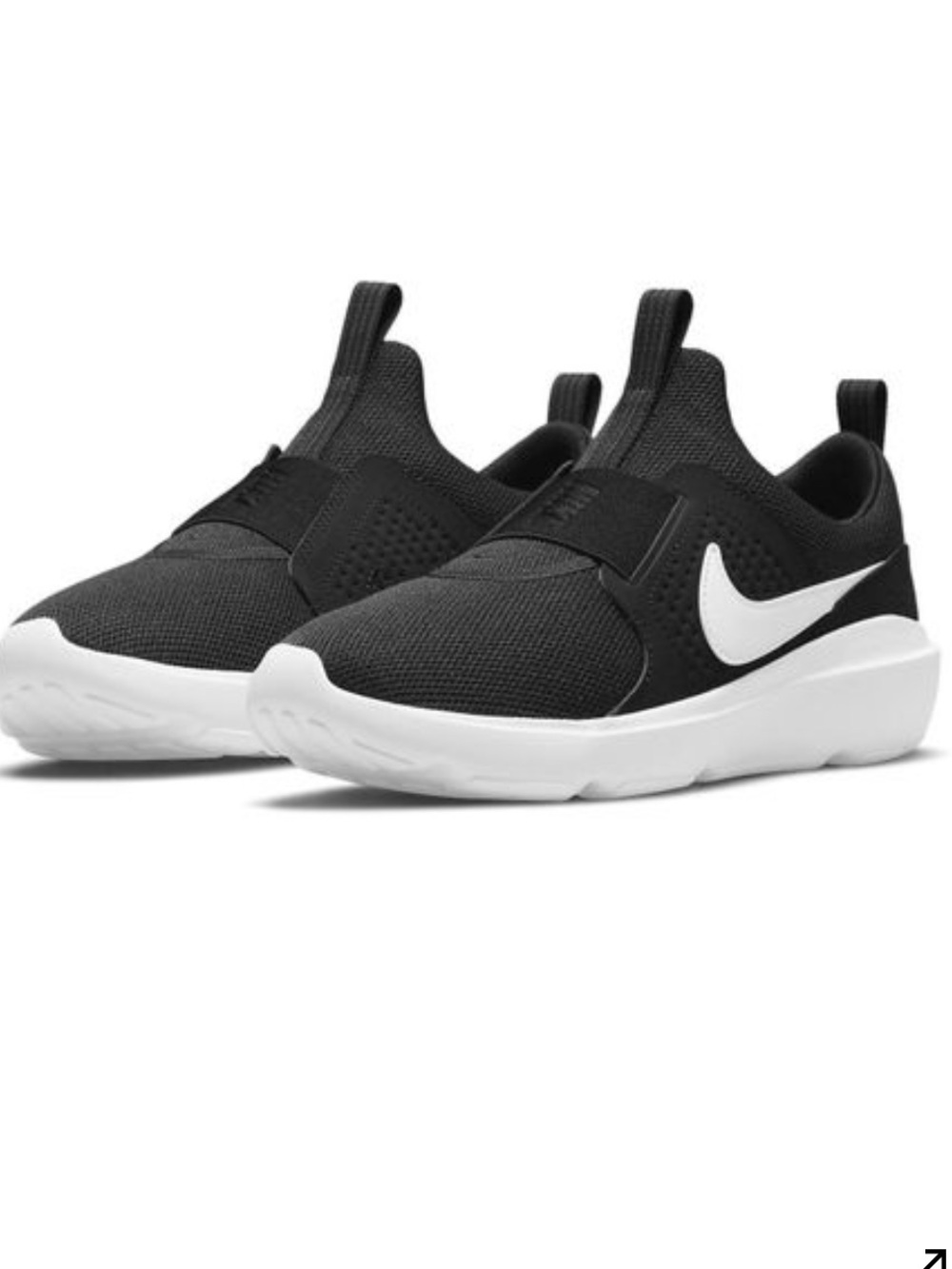 Nike Womens AD Comfort Slip-On Black & White Sneakers